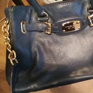 Michael Kors blue and gold bag